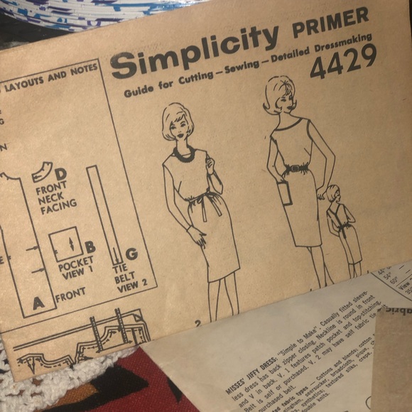 Vintage Simplicity sewing pattern- 1960’s- Jiffy dress - shift style - 38” bust - Picture 5 of 6